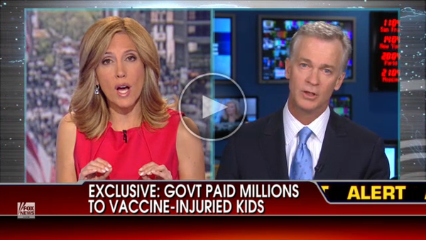 Barnvaccinering och hjärnskador utreds i USA. Skärmdump: Fox News