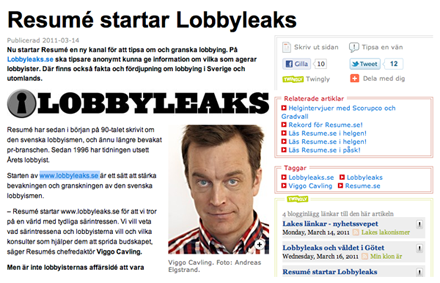 Lobbyleaks Resumé