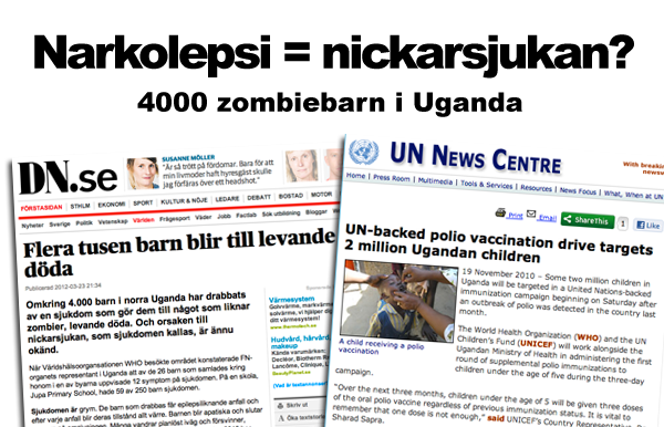 Narkolepsi eller Nickarsjukan Uganda - Dumpar från DN och UN News Centre