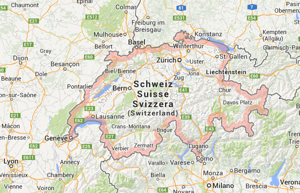 Schweiz karta