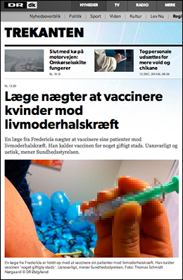 Läkare i Danmark vägrar vaccinera med Gardasil