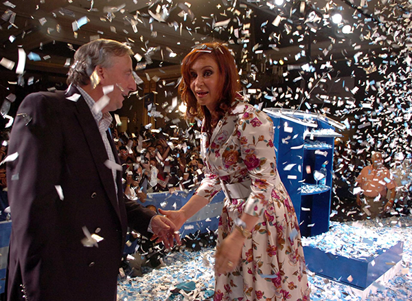 Christina Fernández de Kirchner och hennes make