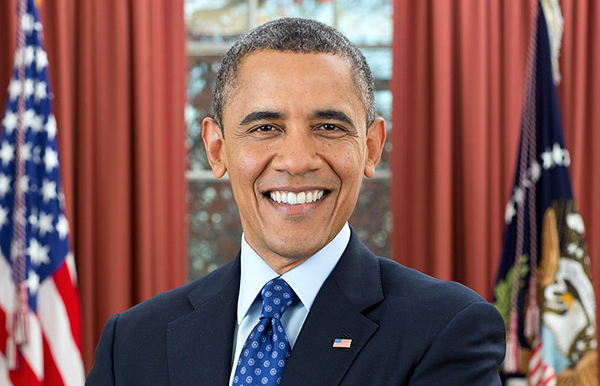 Barack Obama - Officiellt foto från Vita Huset av Pete Souza, Public Domain