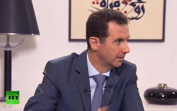 Assad intervju sep 2015 - Foto: RT.com