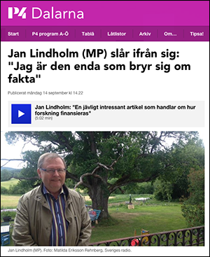 SR:s intervju med Jan Lindholm