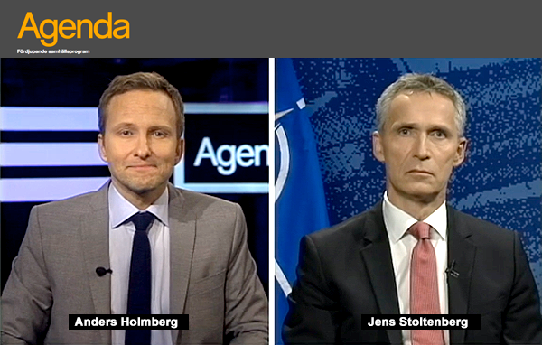 SVT Agenda intervjuade NATO-chefen Jens Stoltenberg, publicerat den 18 november, 2015