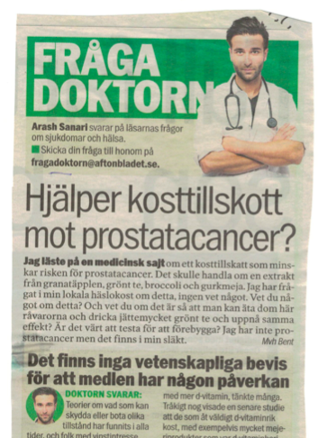 Arash Sanari (Fråga Doktorn, Aftonbladet), 2016