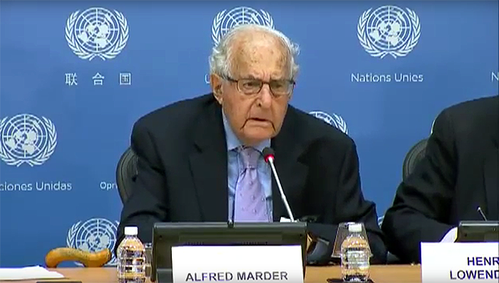 Alfred Marder, 2016 - US Peace Council - Foto: FN