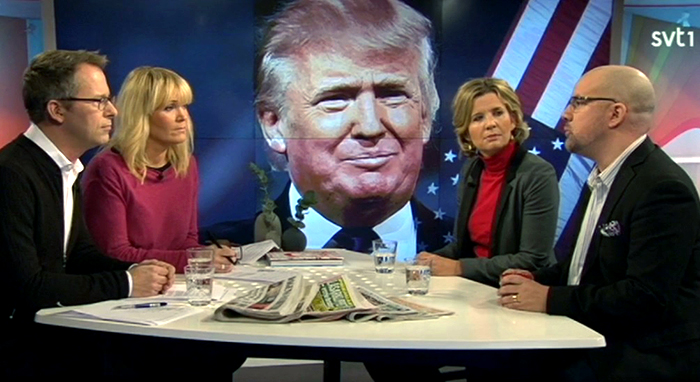 SVT1 Studiodebatt om Trump 12 januari 2016