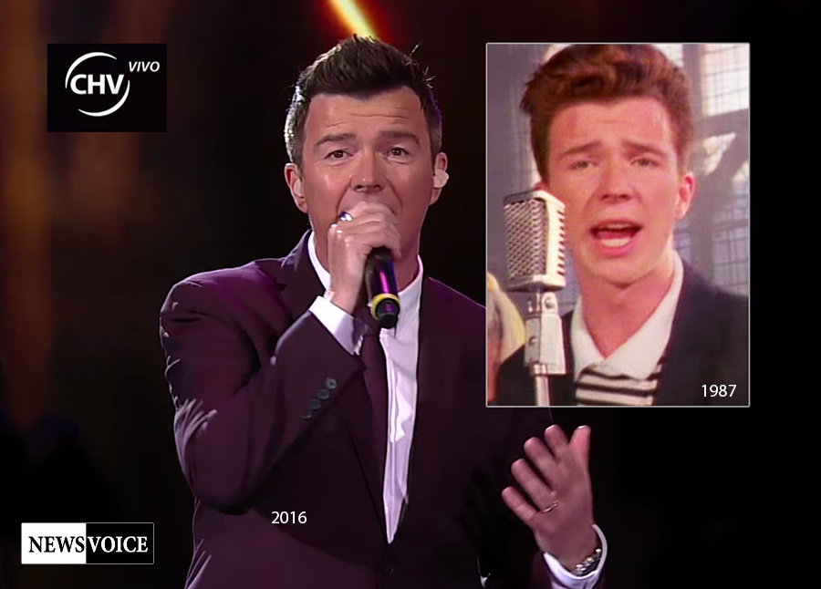 Rick Astley - Never Gonna Give You Up - Photos from 1987 and 2016