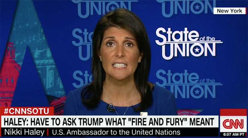 Nikki Haley - Foto: CNN, 17 sep 2017