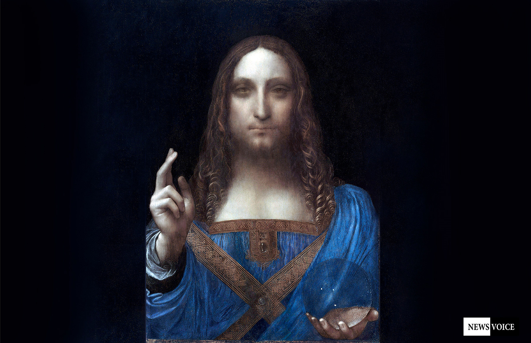 Salvator Mundi av Leonardo Da Vinci - Retouche: NewsVoice.se, Public Domain