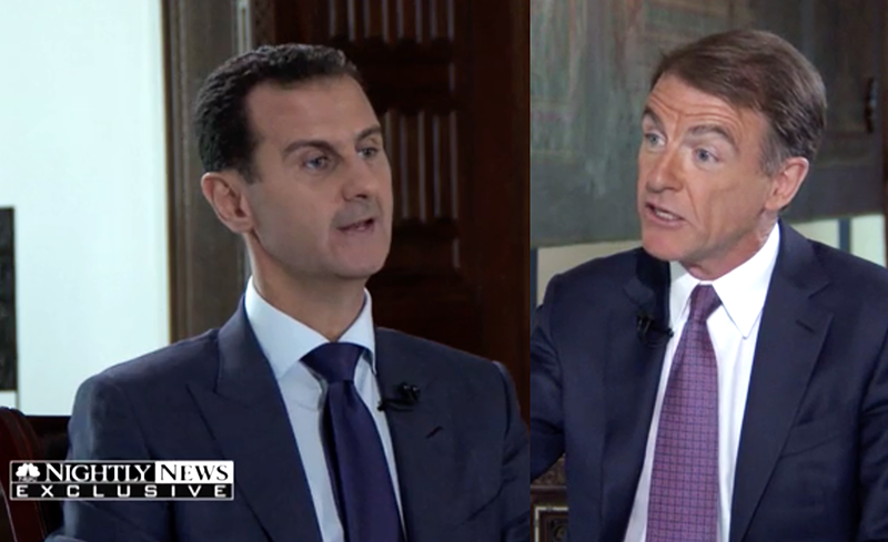 Bashar Al-Assad (Syrien) och Bill Neely (NBC) - Foto: NBCnews.com