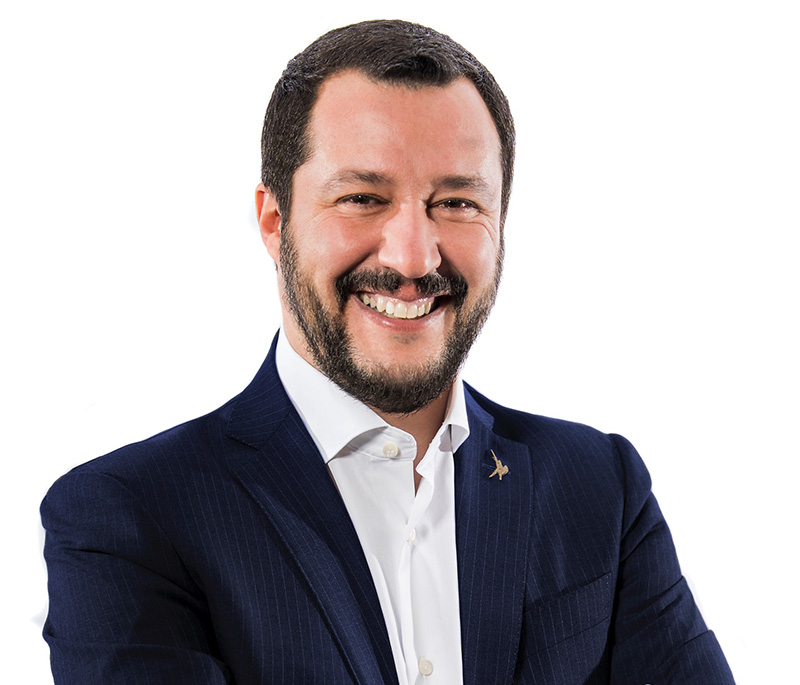 Matteo Salvini - Pressfoto matteo Trani, Italienska inrikesministeriet, Wikimedia Commons, CC BY 3.0 it