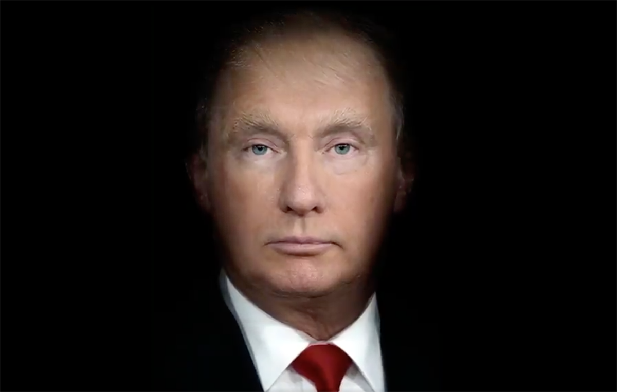 Trump och Putin, "morfade" - Bild: Time Magazine juli 2018
