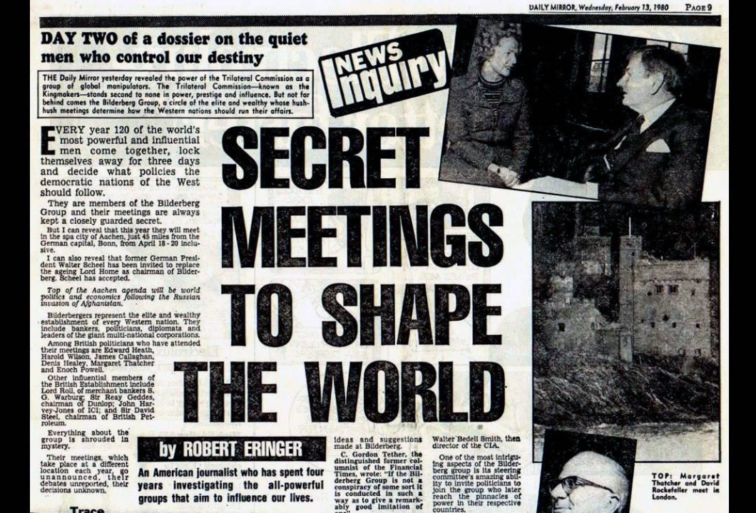Article: "Secret Meetings to Shape the World", Daily Mirror on the Bilderberg Group, February 13, 1980
