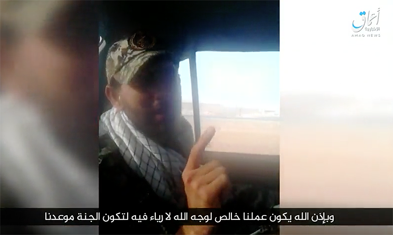 ISIS man (Sep 23, 2018) - Source AMAQ NEWS AGENCY via Reuters