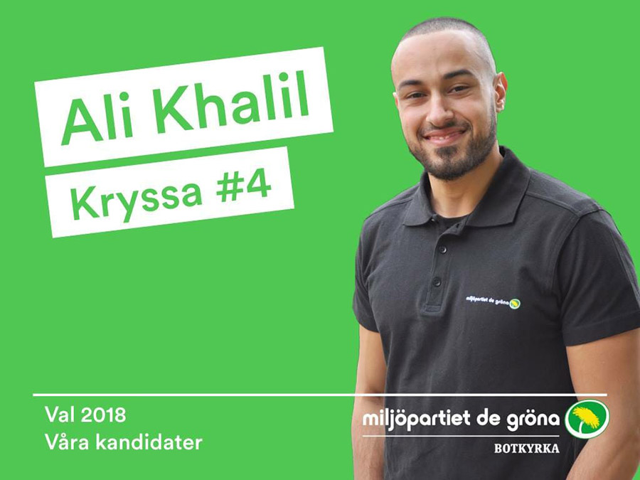 Miljopartisten Ali Khalil - Valaffisch: MP