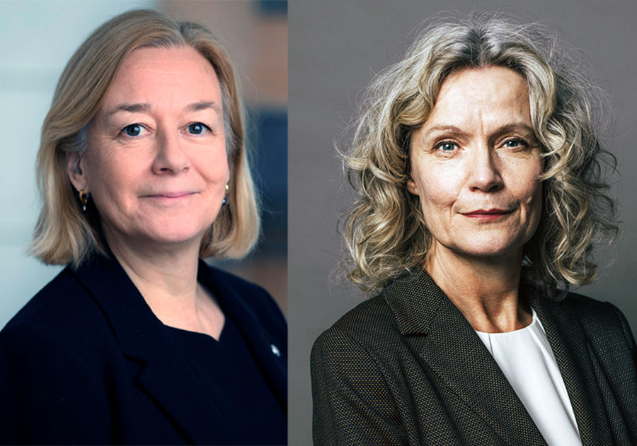 Marika Hedin (Riksbankens Jubileumfond) och Åsa Wikforss (Stockholms Universitet).