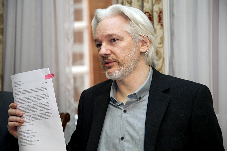 Julian Assange - Foto: Ricardo Pati Cancilleria del Ecuador. Licens: CC BY SA2.0, Wikimedia Commons