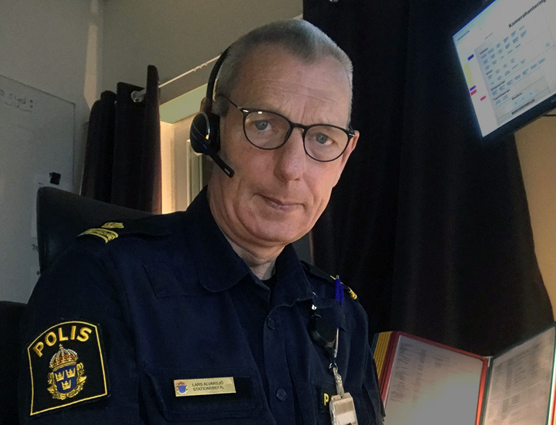 Lars Alvarsjö, Polisbefäl vid polisen i Stockholms län. Foto: privat
