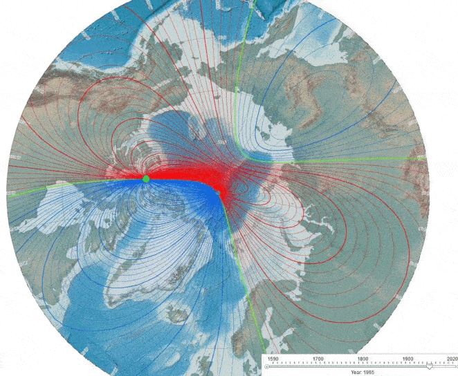 North magnetic pole movement - NOOA