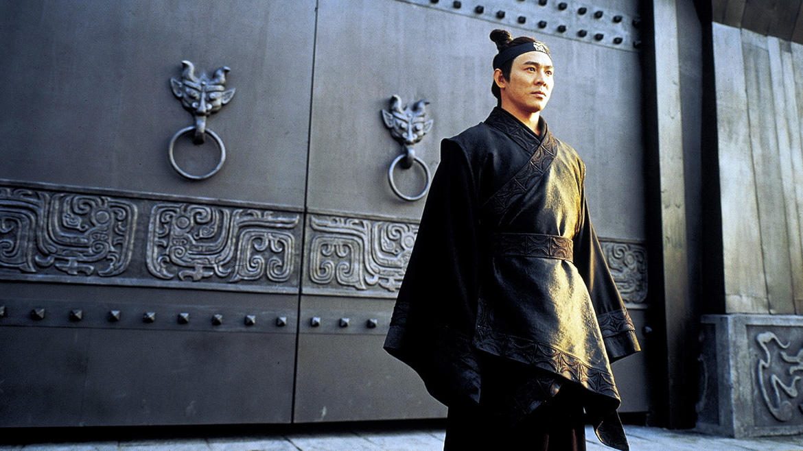 Skådespelaren Jet Li i filmen Hero från 2002. Skärmdump.