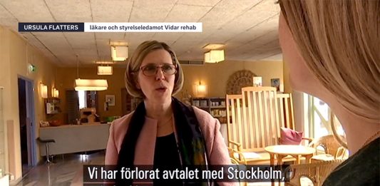 Ursula Flatters tvingas ta beslutet att lägga ner Vidar Rehab – Foto: skärmdump från SVT.se