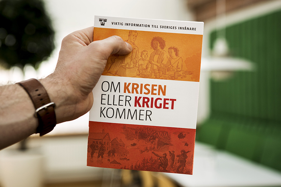 Broschyr om Krisberedskap från MSB. Pressfoto: Thomas Henrikson, MSB