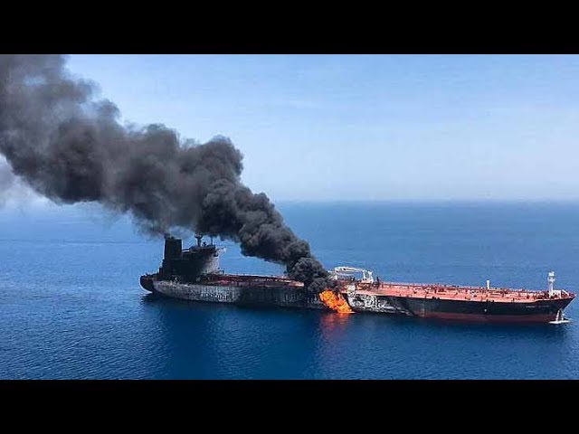 Oil tanker in Gulf of Oman. Photo: CGTN - The World Today