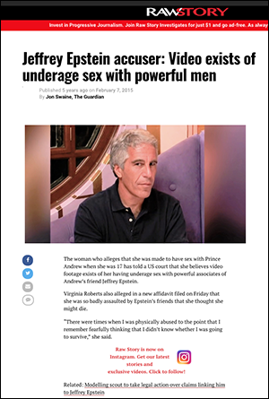 FBI har video- och fotobevis på att Jeffrey Epsteins mäktiga vänner