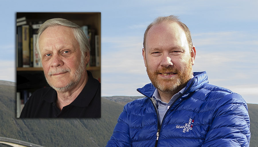 Historiker Christer Nilsson (foto: Johan Arvidsson) och Sigmund Bjørgo (foto: Norges sjömansråd).