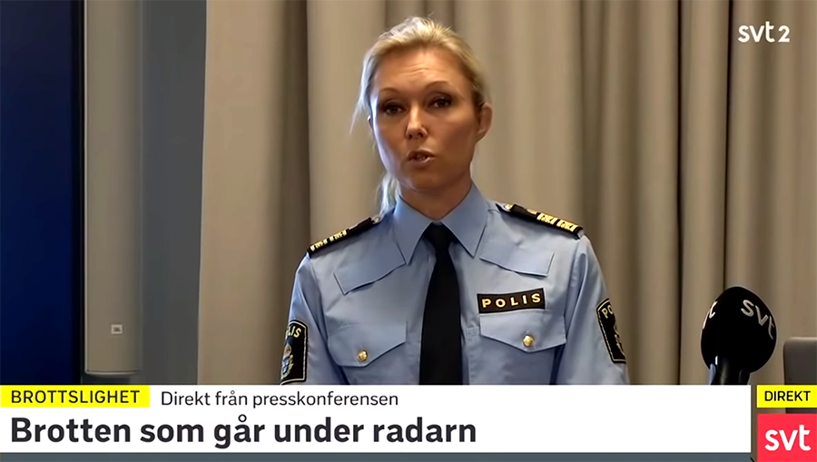 Linda H Staaf, Polisen. Foto: SVT