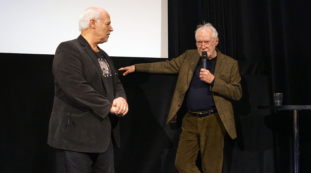 Filmproducenten Börje Peratt och dr Erik Enby - Filmhuset 8 mars 2020. Foto: Torbjörn Sassersson