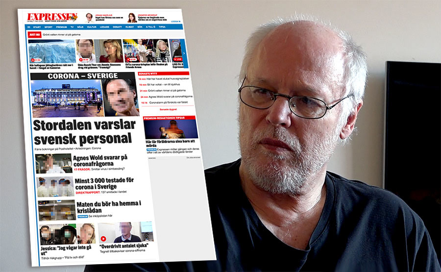 Börje Peratt (eget verk). Sida från Expressen.se. Montage: NewsVoice