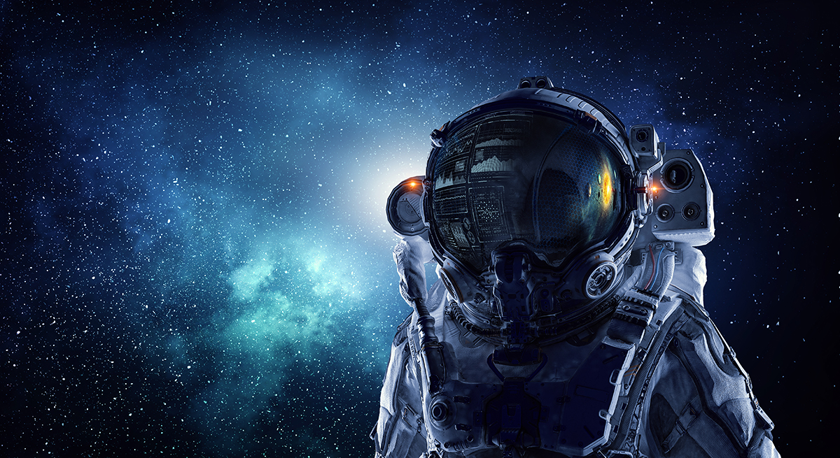 Fiktiv astronaut. Bild: Sergey Nivens. Licens: Shutterstock.com