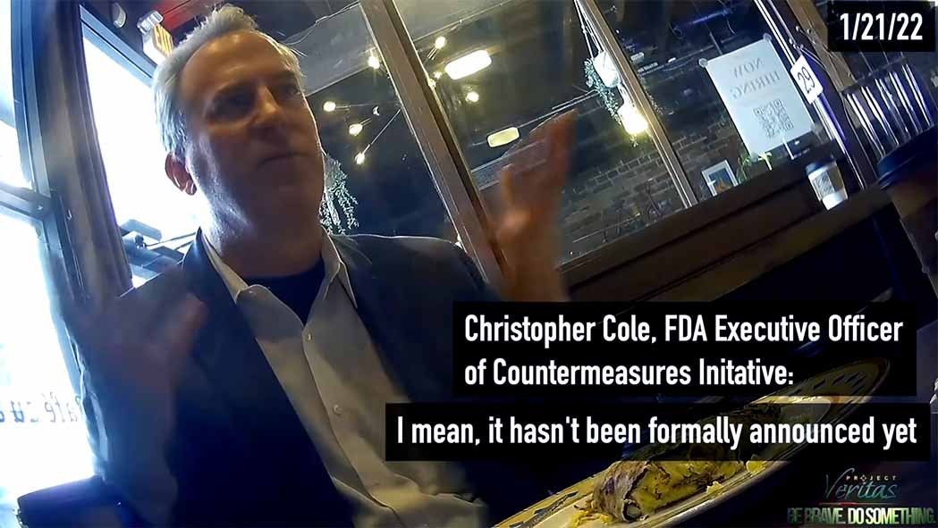FDA Executive Officer Christopher Cole. Foto: Project Veritas
