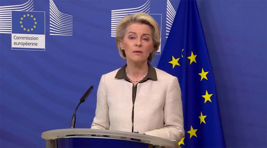 Ursula von der Leyen, 27 februari 2022. Public Domain
