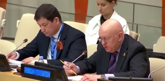 Ryska federationen i FN:s säkerhetsråd den 6:e maj 2022. Foto: FN