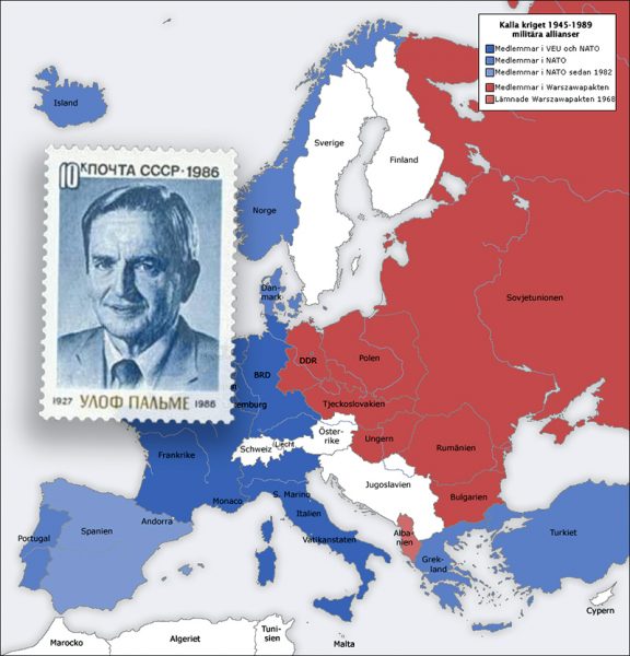 Olof Palme och Europa. Grafik: Kristoffer Hell