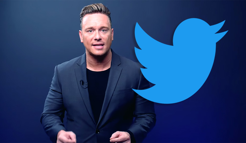 Ben Swann and the Twitter logo. Photo: Truth in Media. Montage: NewsVoice