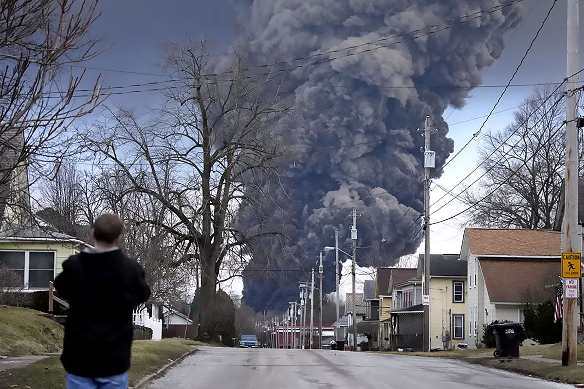 Dioxinkatastrofen i Ohio februari 2023. Privat foto.