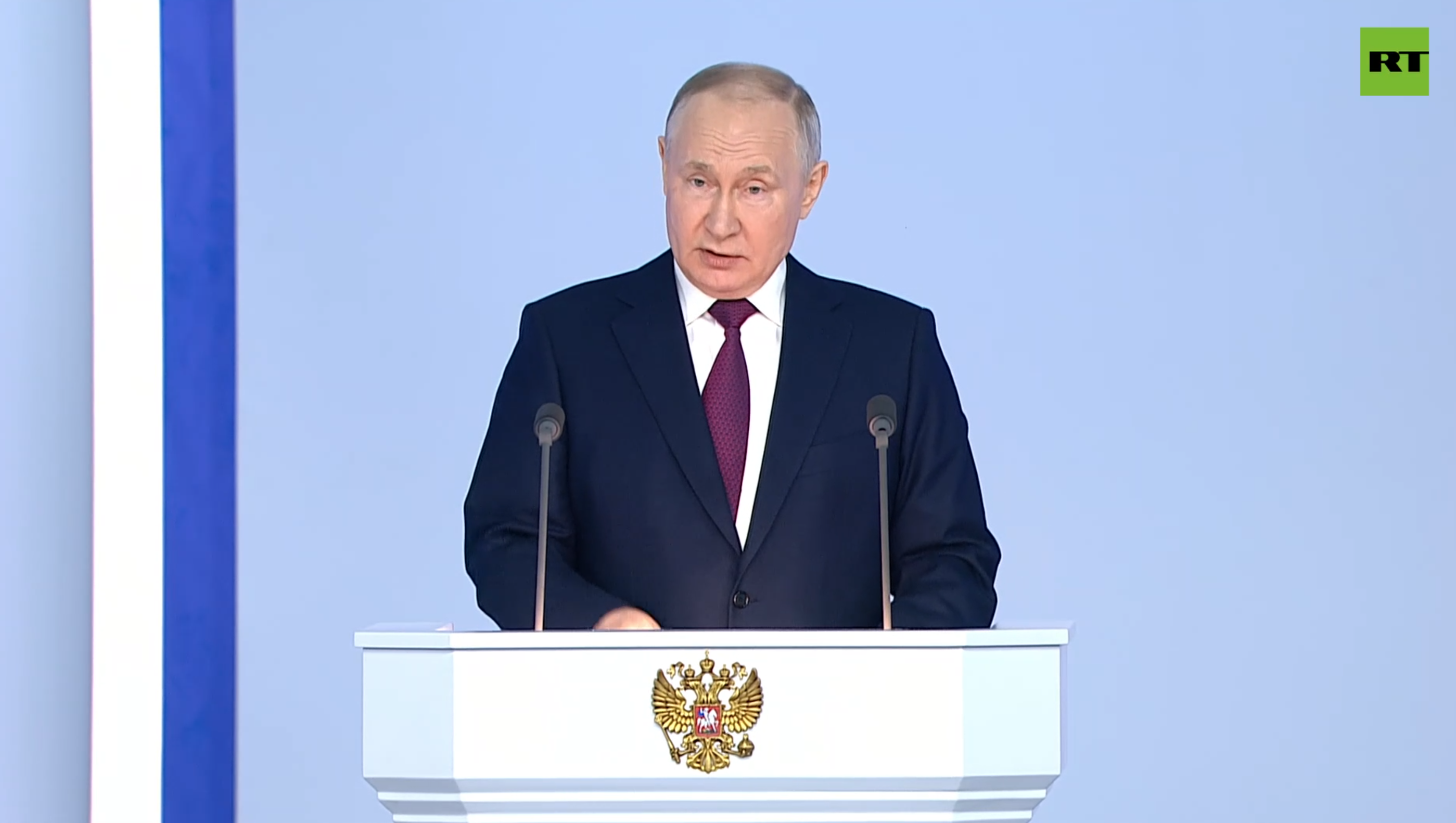 Vladimir Putin 21 feb 2023. Foto: RT.com