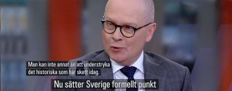 Mats Knutson lycklig över ett Sverige i NATO, 10 juli 2023. Foto från SVT.se