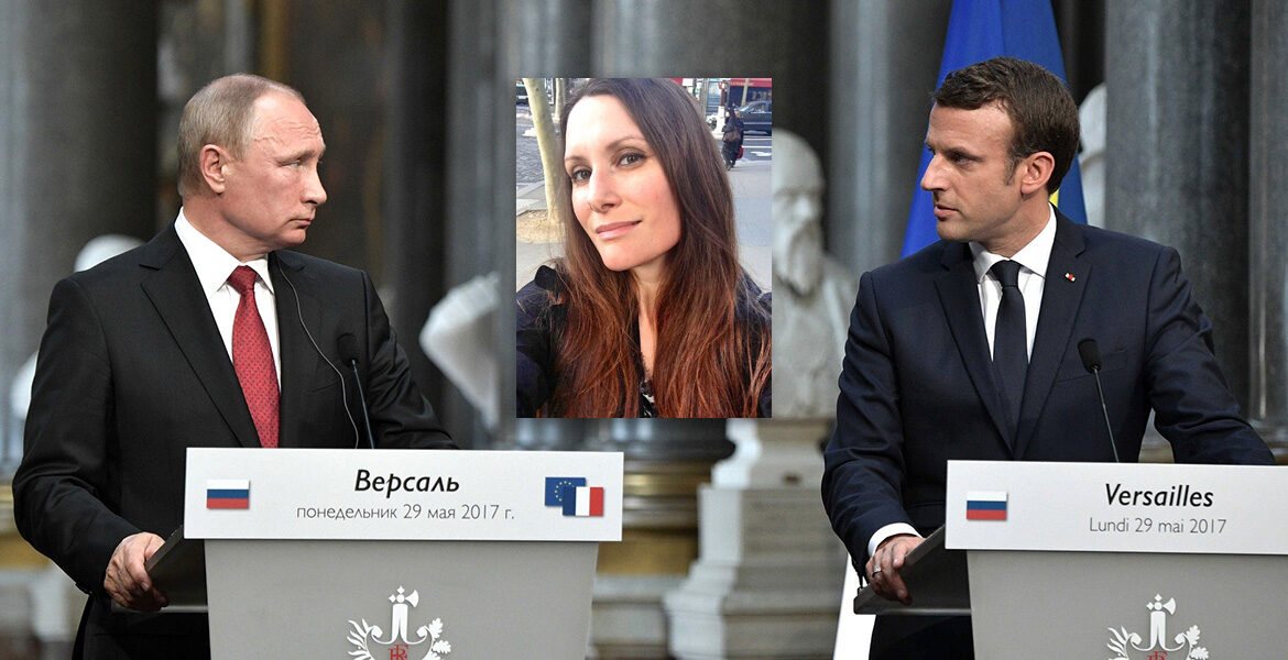 Vladimir Putin, Rachel Marsden and Emmanuel Macron