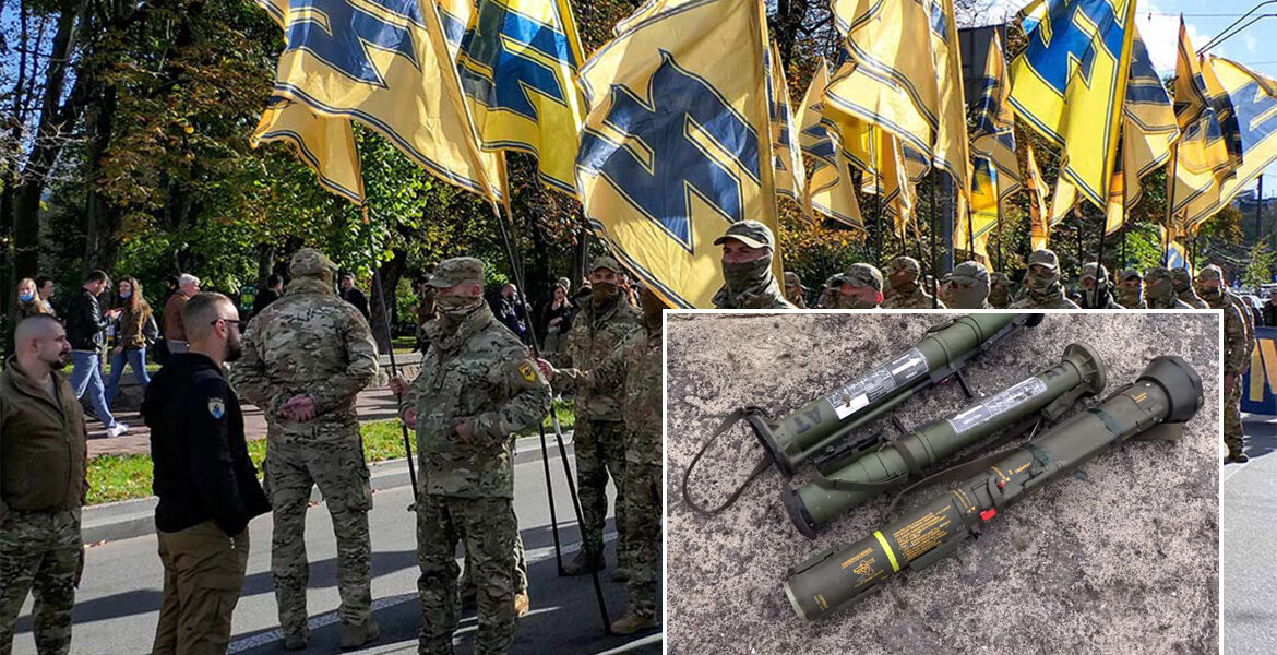 Azov-bataljonen i Ukraina har fått svenska AT4 pansarskott.