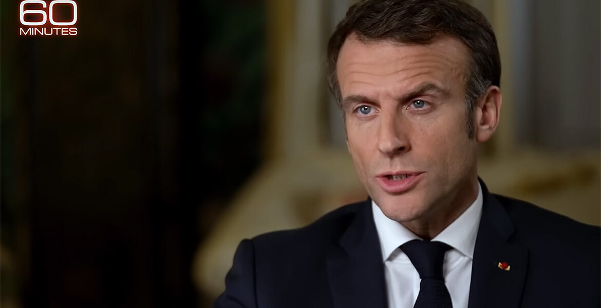 Emmanuel Macron, 2023. Foto: 60 Minutes, CBSnews.com