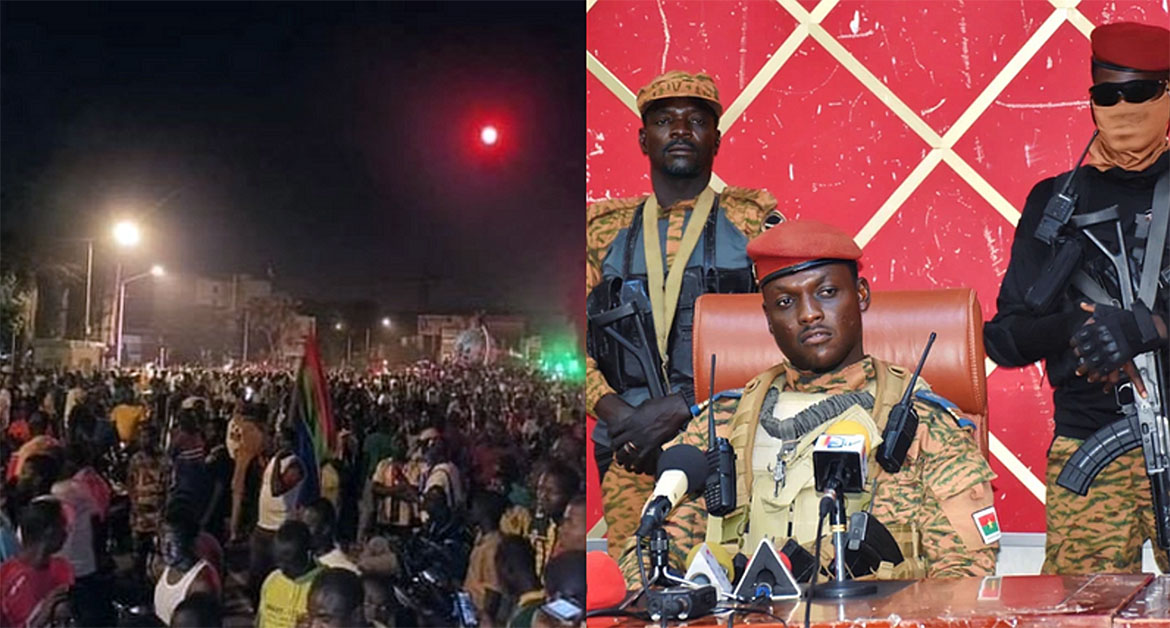 Ibrahim Traoré quelled coup in Burkina Faso on coup September 27 2023. Montage: Baya Osborn