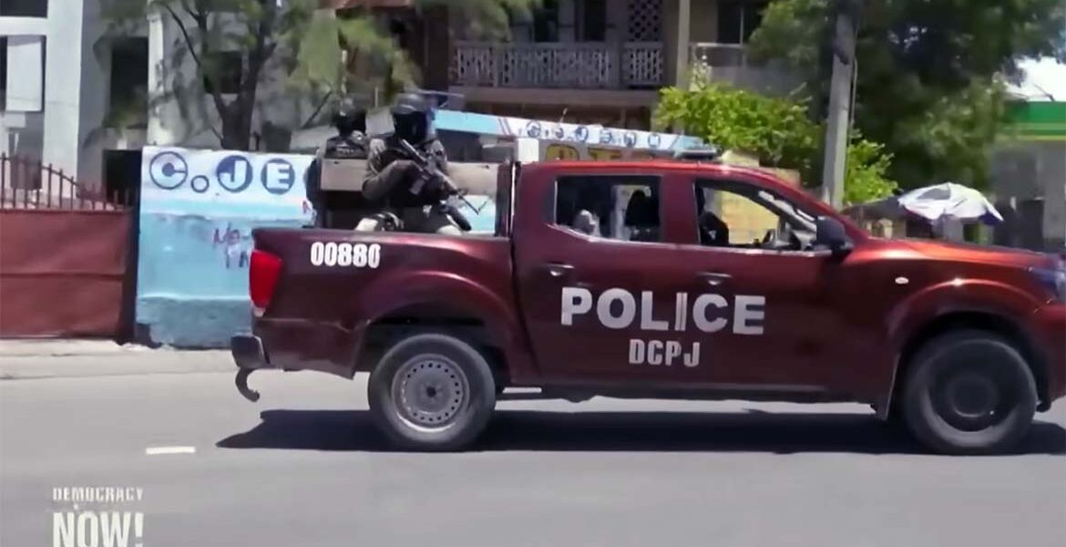 Haiti policemen. Photo: Democrazy Now