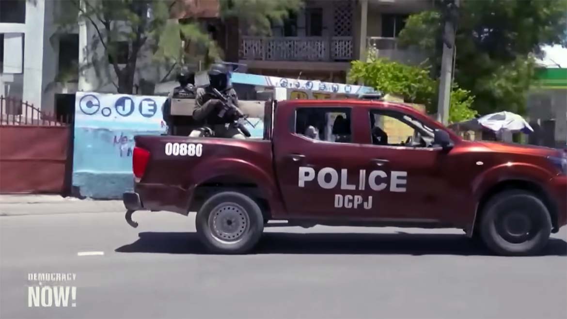 Haiti policemen. Photo: Democrazy Now